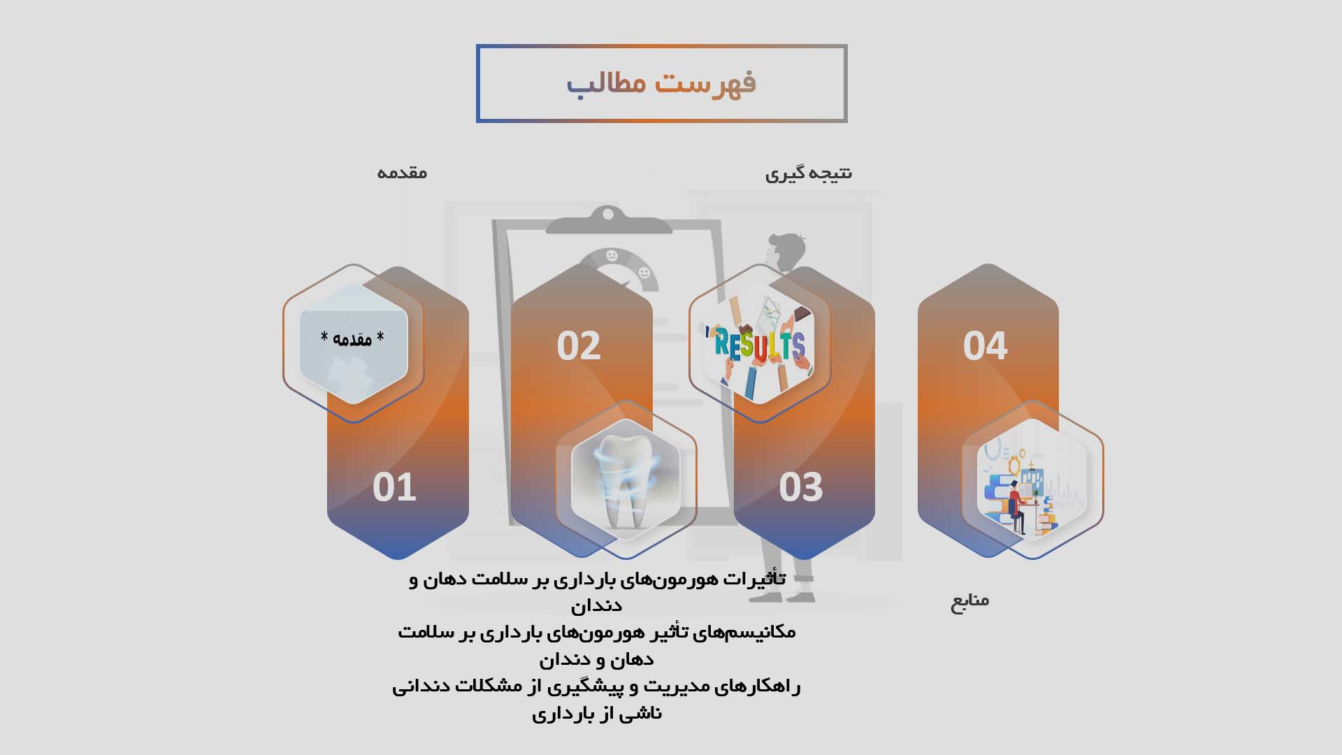 پاورپوینت تأثیر هورمون‌های بارداری بر سلامت دهان و دندان